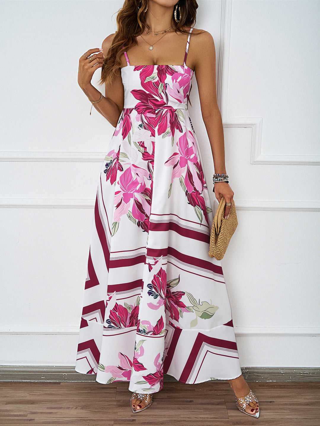 Damen Maxikleid mit grafischem Muster Drune