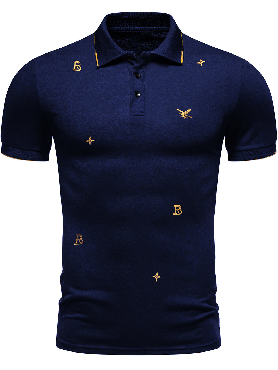 Herren Besticktes Casual Polohemd Drune