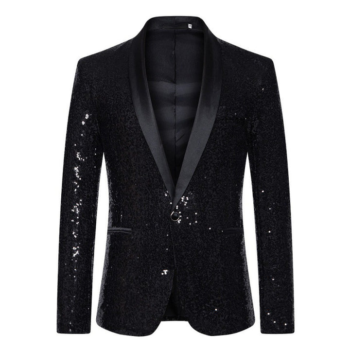 Herren glamouröser Pailletten-Blazer mit modernem Schnitt Drune