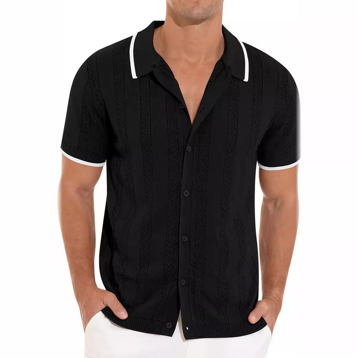 Herren Kurzarmpoloshirt mit strukturiertem Design Drune