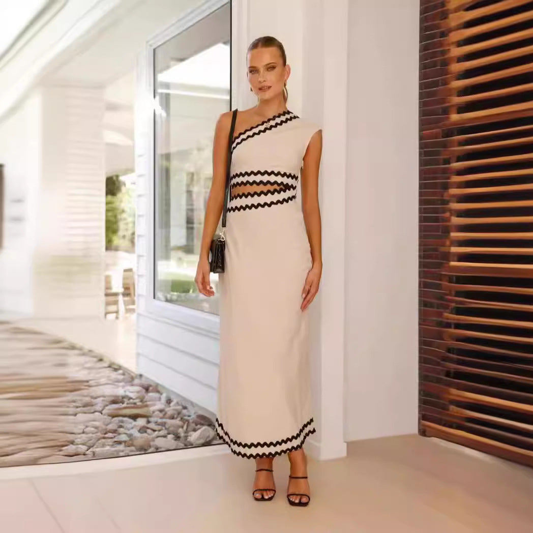 Damen Maxikleid mit asymmetrischem Schnitt und modischen Cut-Outs Drune