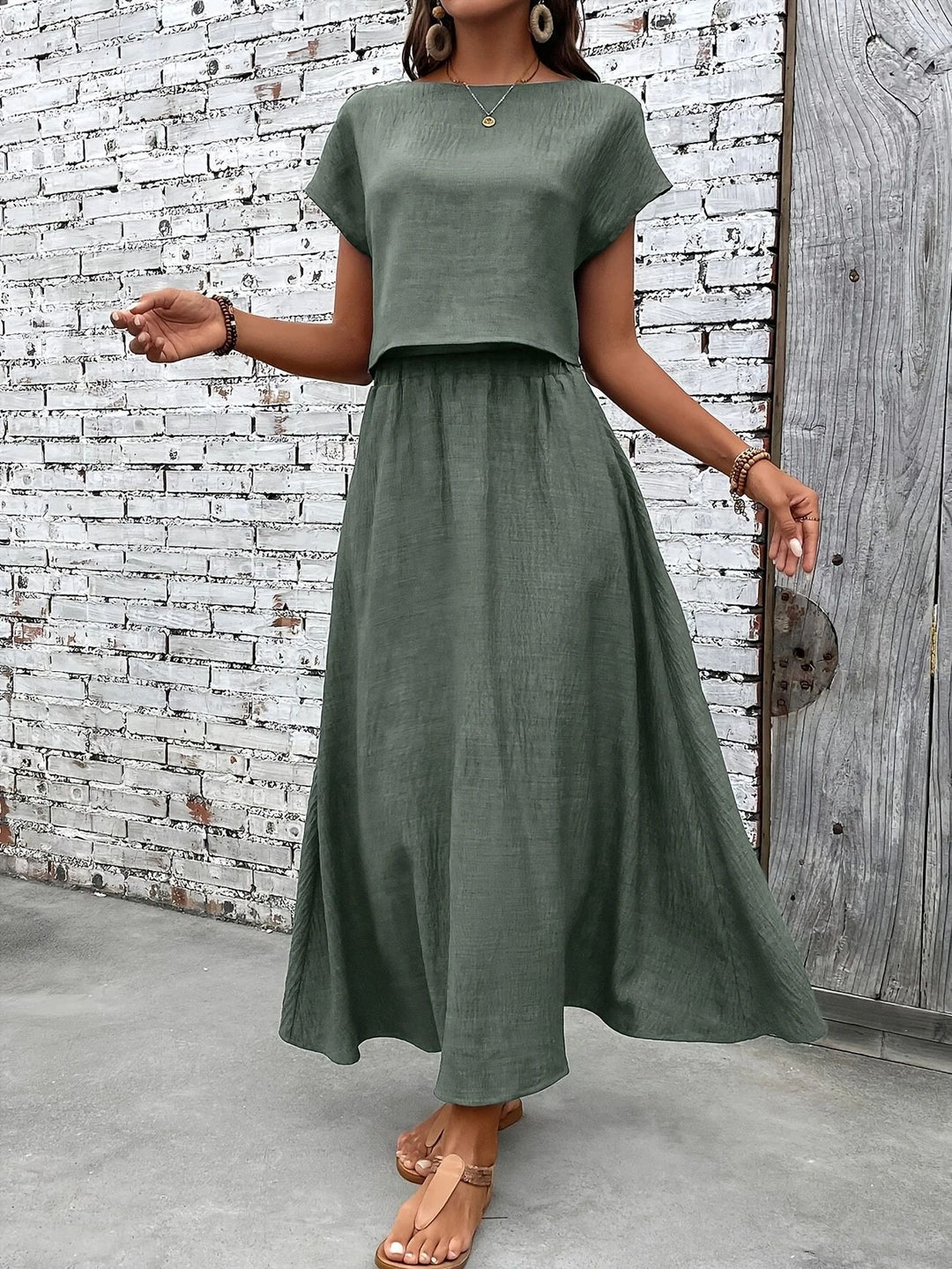 Damen zweiteiliges Sommerkleid Drune