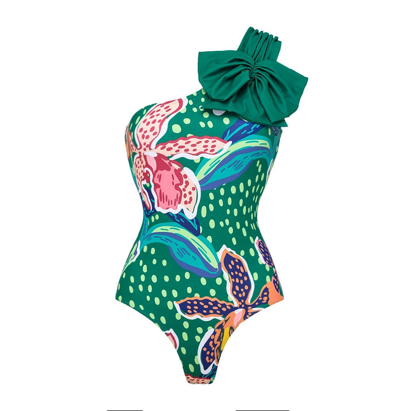Damen Bikiniset mit farbenfrohem Maxirock und schicker Brustpartie Drune