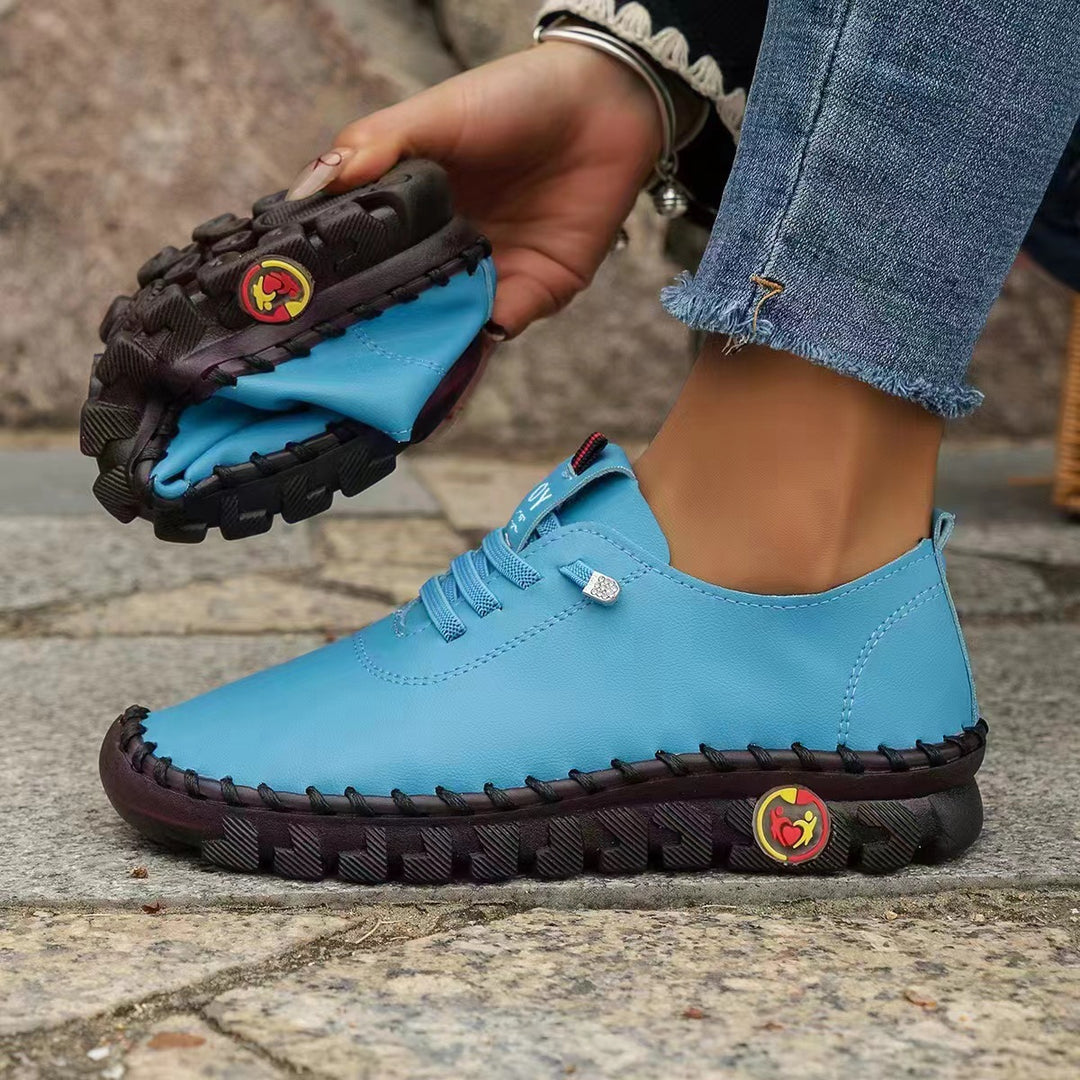 Damen nan flexible faltbare Freizeitsneaker mit stoßdämpfender Profilsohle Drune