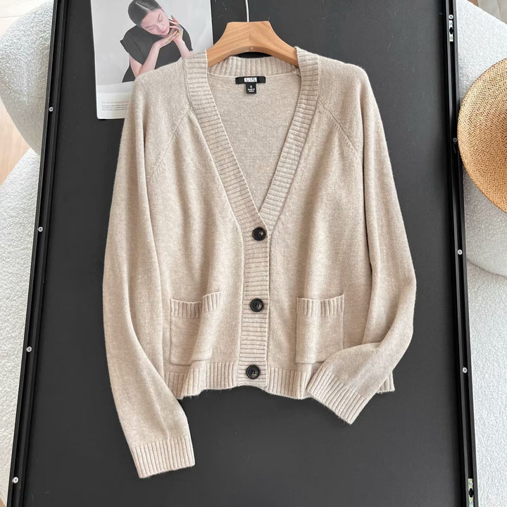 Damen Elegante Strickjacke mit praktischen Taschen Drune