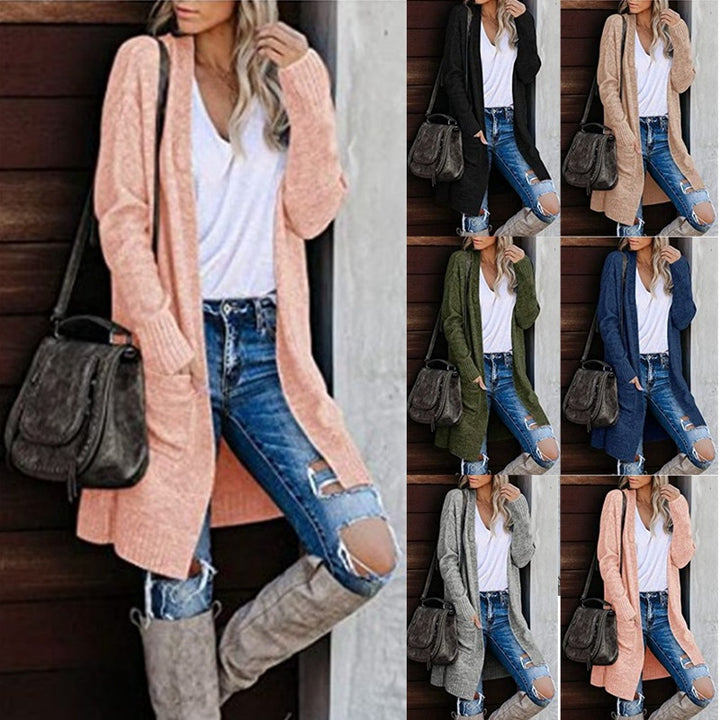 Damen Grobstrick-Cardigan mit lässigem Schnitt und praktischen Taschen Drune