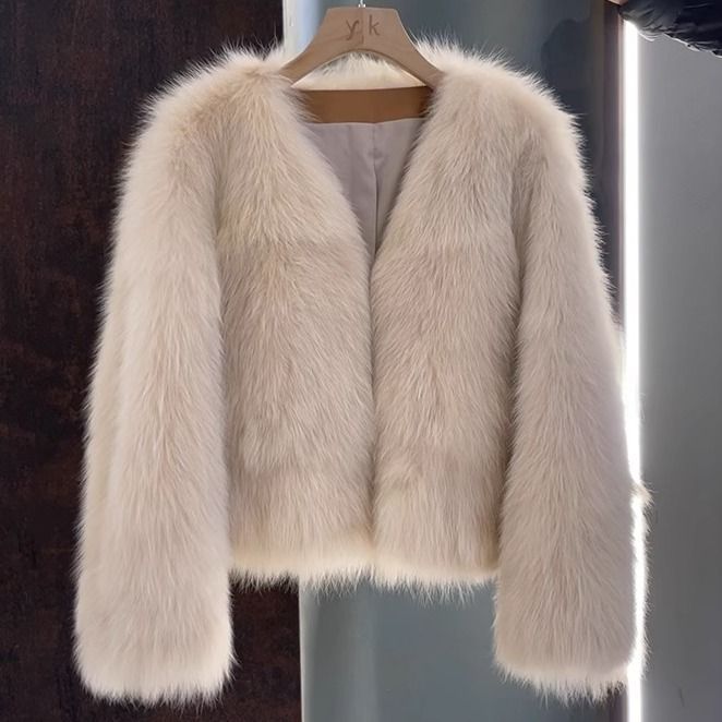 Damen elegante Kunstfelljacke Drune