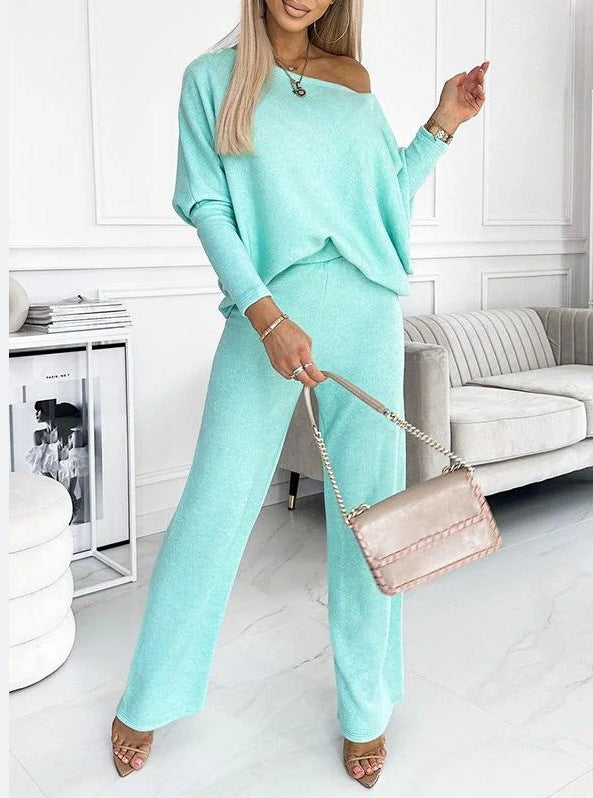 Damen Elegantes und lässiges Loungewear-Set mit weiter Passform Drune