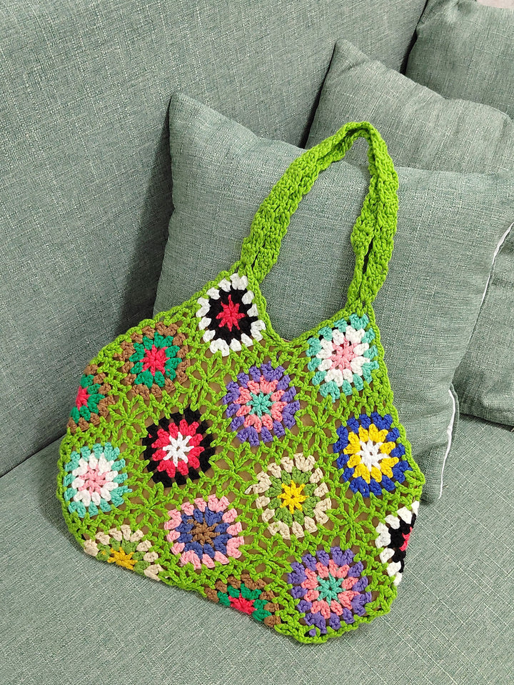 Damen Handgefertigte Häkel-Shopper-Tasche Drune