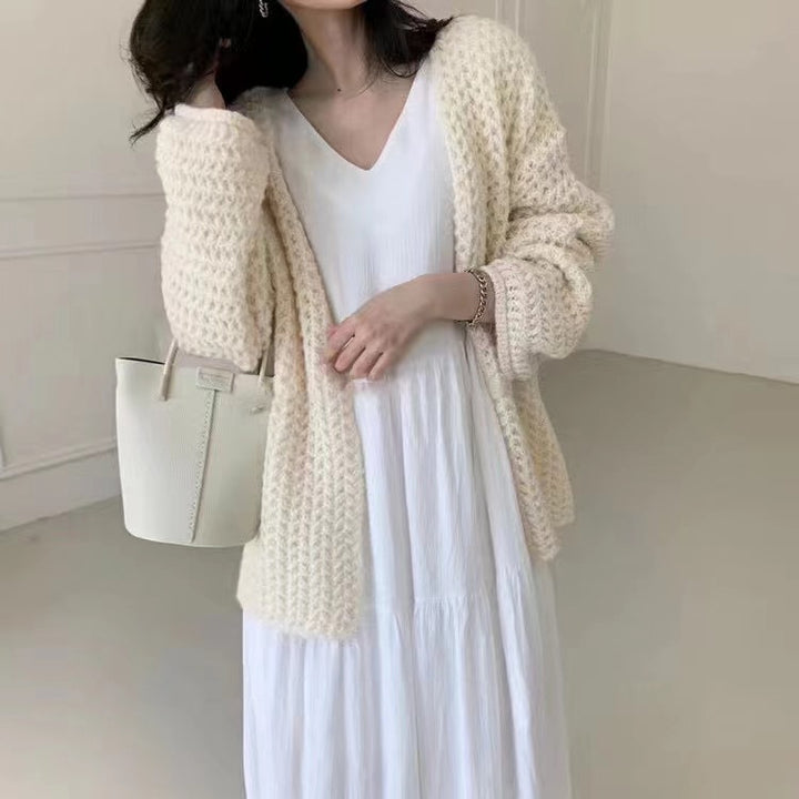 Damen Grobstrick Cardigan Drune