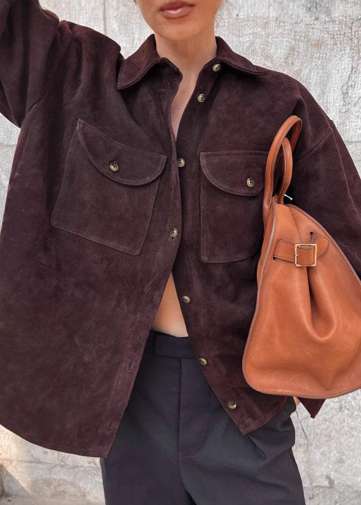 Drune | Chic - Wildleder Overshirt