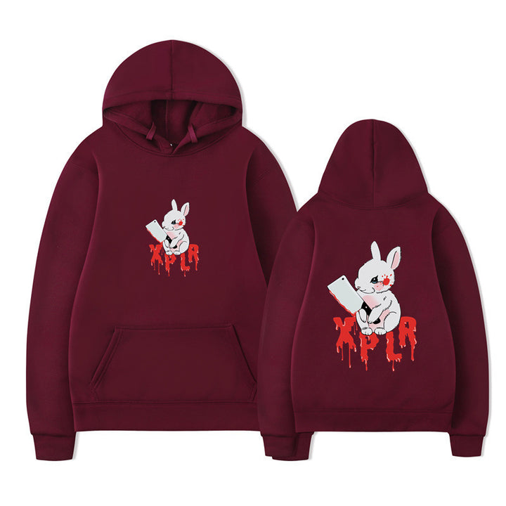 Damen Kapuzensweater mit auffälligem Cartoon-Motiv und bequemer Passform Drune