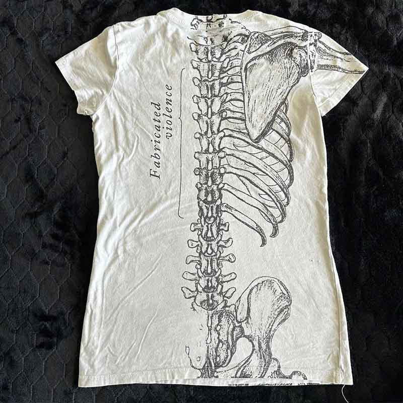 Damen Grafik-T-Shirt mit einzigartigem Skelett-Design Drune