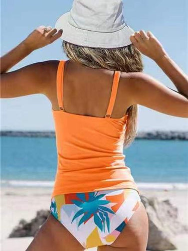 Drune | Bedruckter Tankini mit V-Ausschnitt