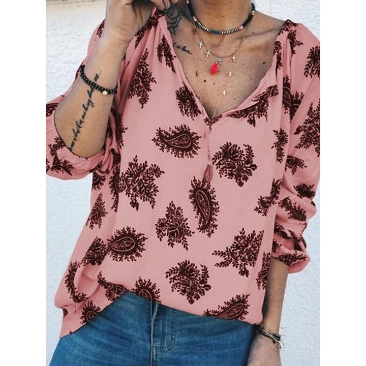 Damen Bluse mit Paisley-Muster und lässigem Schnitt Drune