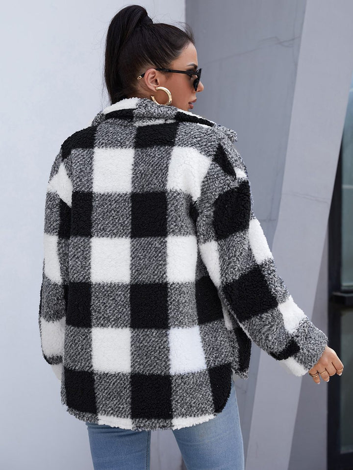 Drune | Button-Down Shacket - Gemütliche Außenschicht - Fleece-Mischung - Legere Herbst- und Winterbekleidung
