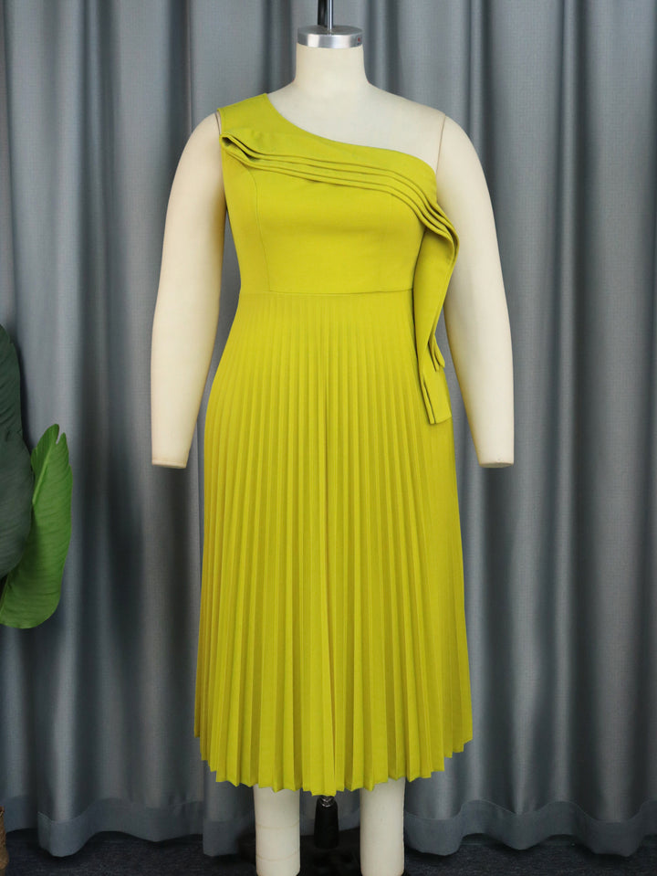Damen Elegantes Wickelkleid mit asymmetrischem Rüschen-Design Drune