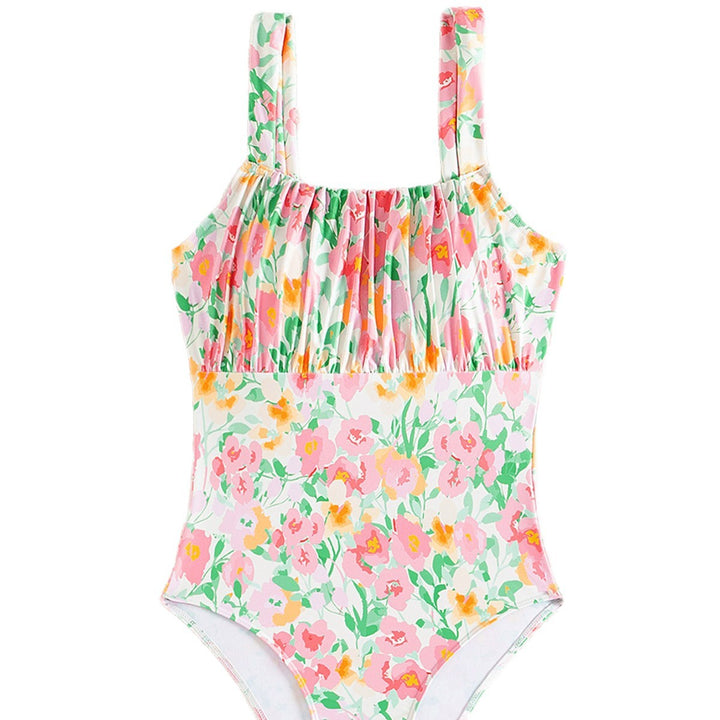 Damen Einteiler Badeanzug mit floralem Design Drune