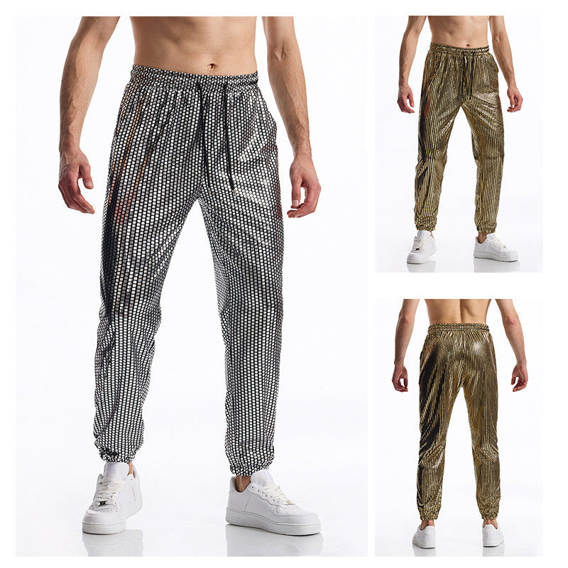 Herren atmungsaktive Jogginghose mit modernem Punktedesign Drune