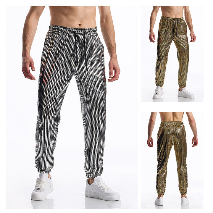 Herren atmungsaktive Jogginghose mit modernem Punktedesign Drune