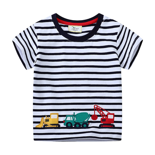 Jungen T-Shirt mit einzigartigem Baustellenfahrzeug-Motiv Drune