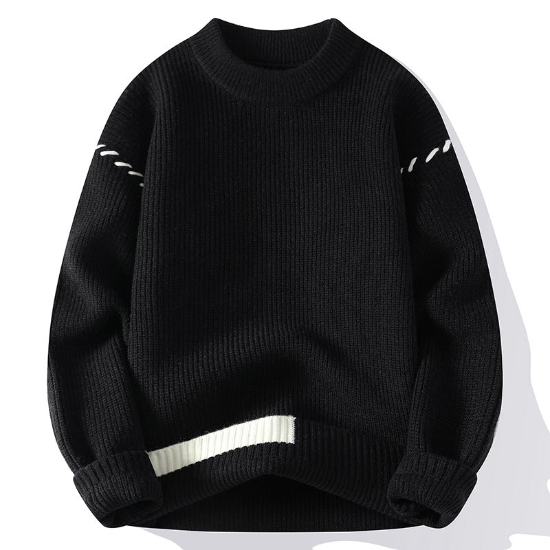 Damen Grober Strickpullover mit innovativem Design und dekorativen Details Drune