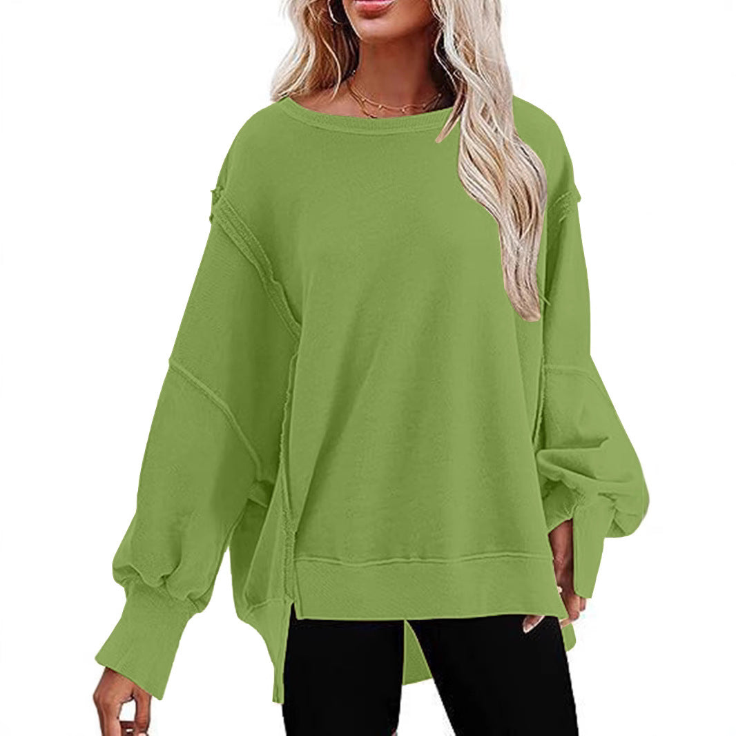 Damen Oversize Sweatshirt mit ballonartigen Ärmeln Drune