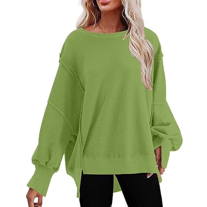 Damen Oversize Sweatshirt mit ballonartigen Ärmeln Drune