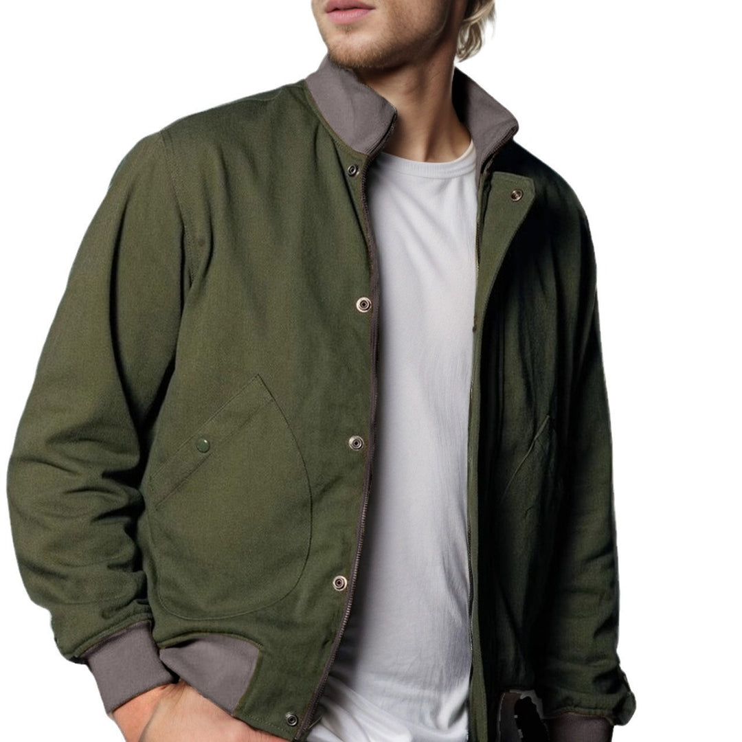 Herren lässige Freizeitjacke mit klassischem Kragen Drune