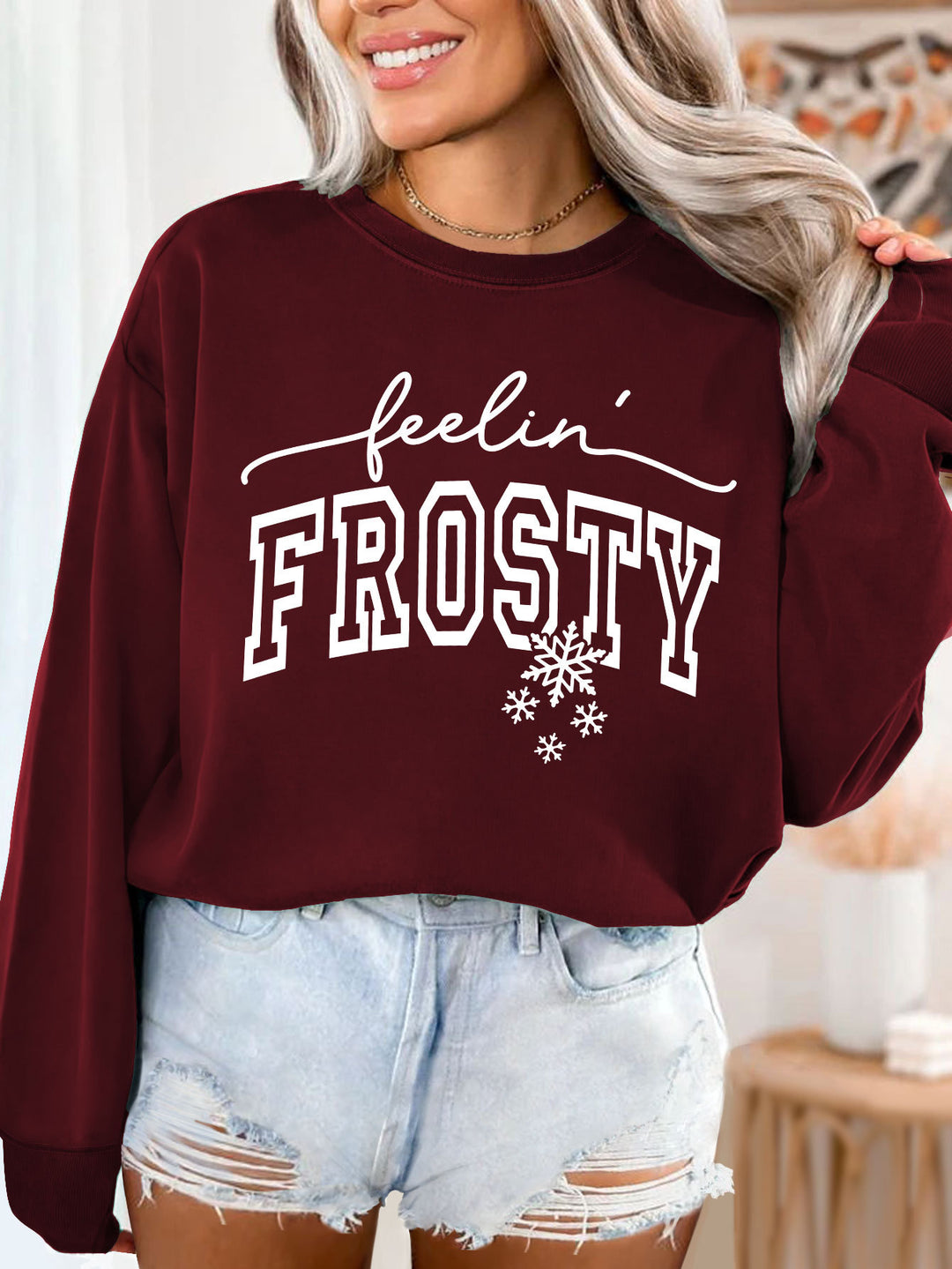 Damen Sweatshirt mit grafischem Aufdruck Drune