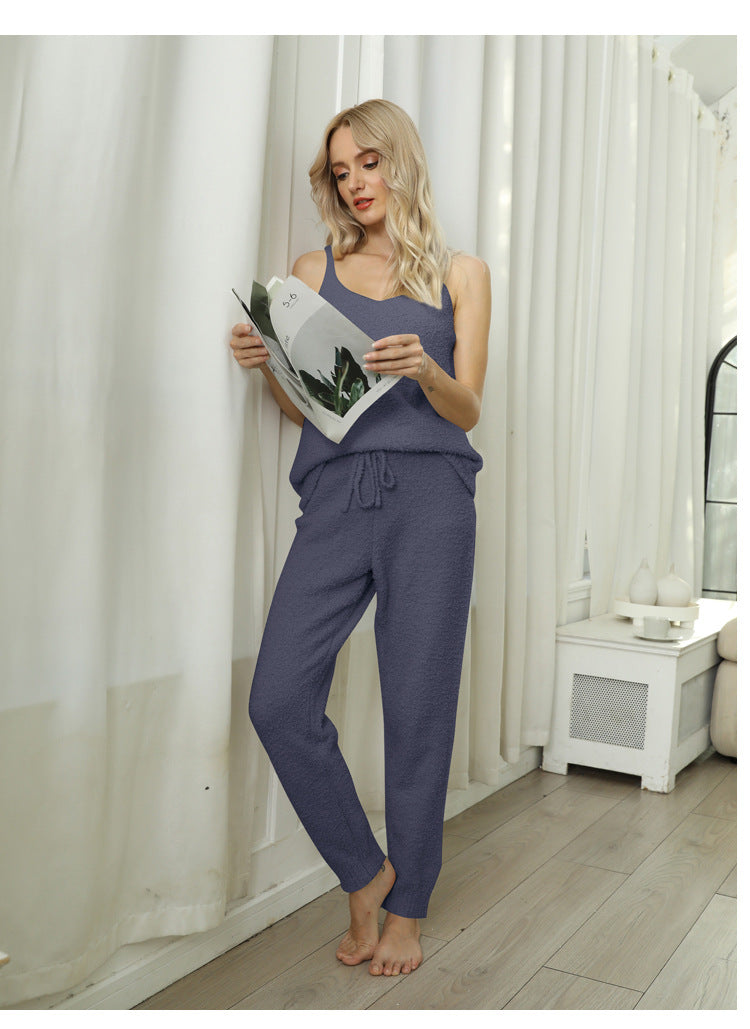 Drune | Fleece Strick-Top Pyjama-Set