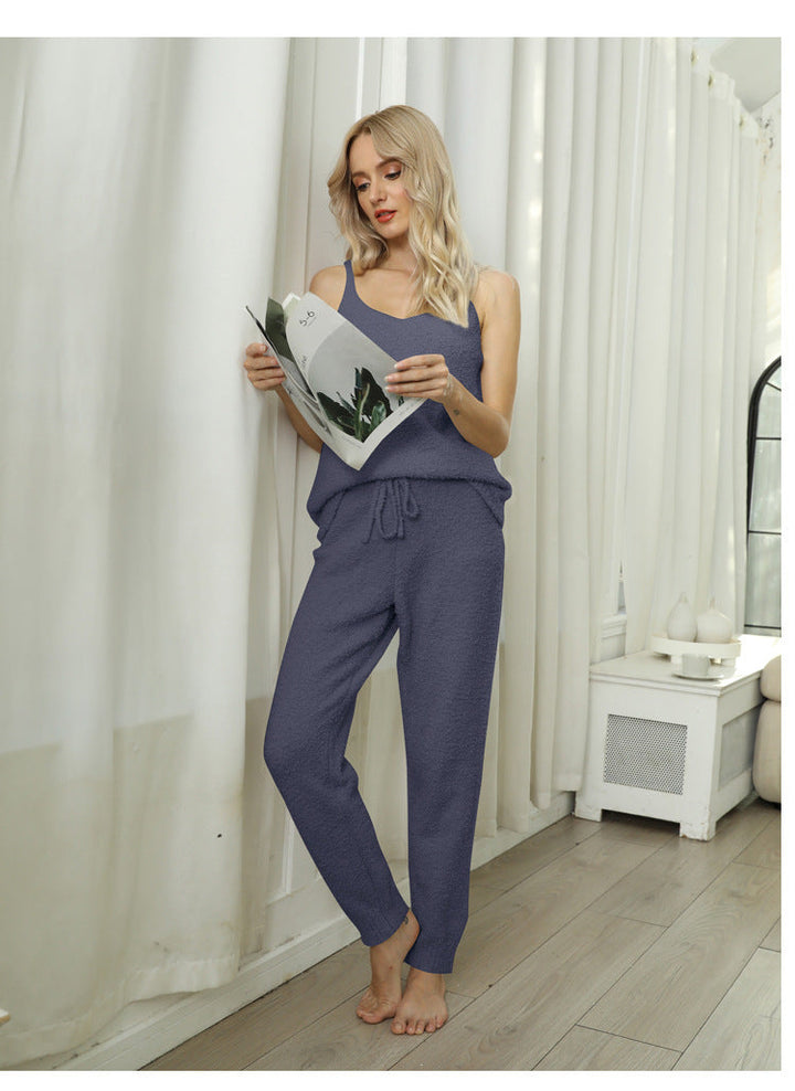 Drune | Fleece Strick-Top Pyjama-Set
