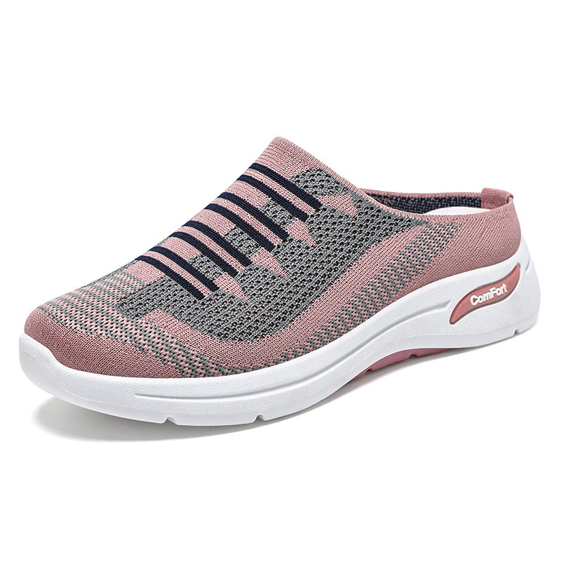 Damen nan gestrickter Slip-On Clog-Sneaker mit atmungsaktivem Sockenschuh und dämpfender Komfortsohle Drune