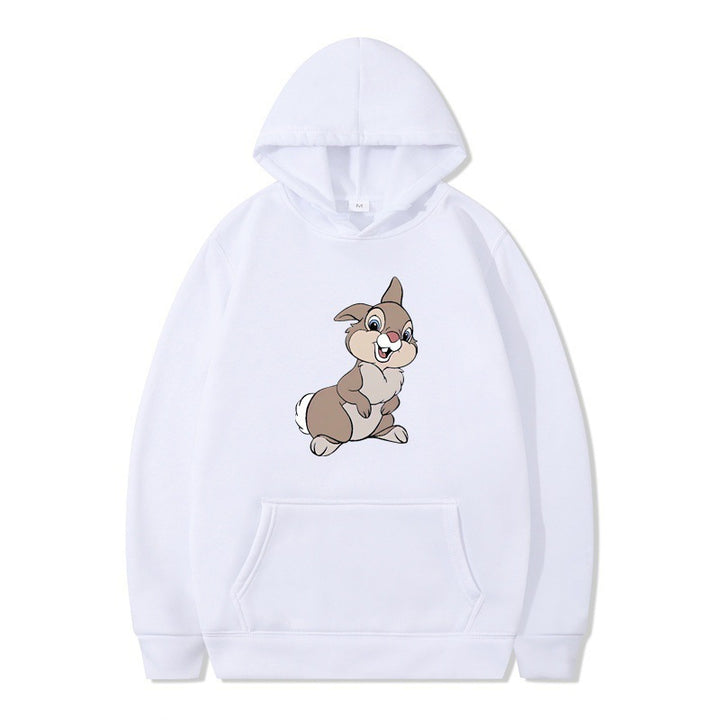 Damen Kapuzenpullover mit niedlichem Hasen-Design und bequemen Kängurutaschen Drune