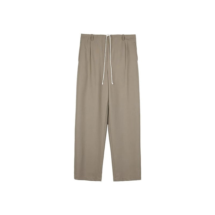 Damen komfortable und weit geschnittene Chino-Hose mit verstellbarem Bund Drune