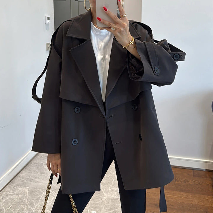 Damen Modischer Oversize-Trenchcoat Drune