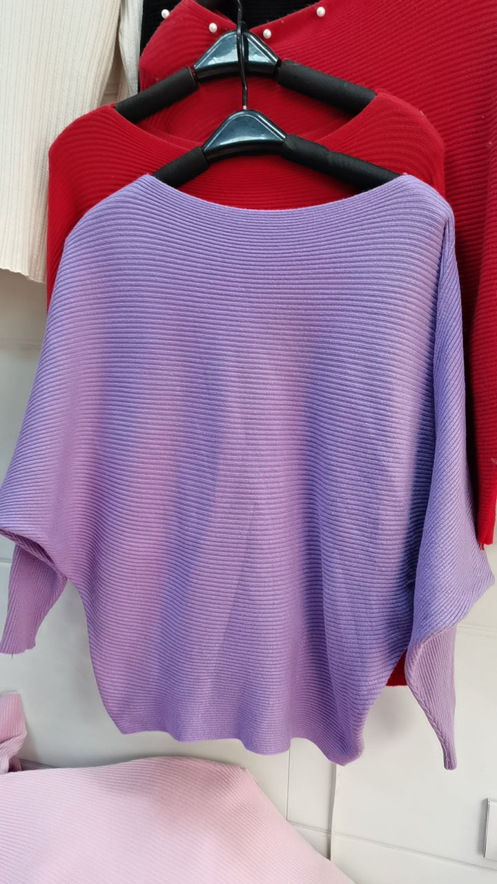 Damen Oversized Strickpullover mit raffiniertem Rippdesign und weitem Schnitt Drune