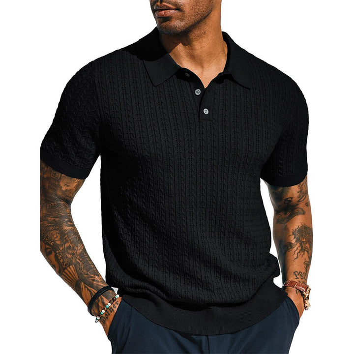 Herren Poloshirt mit strukturiertem Design und Kurzarm Drune