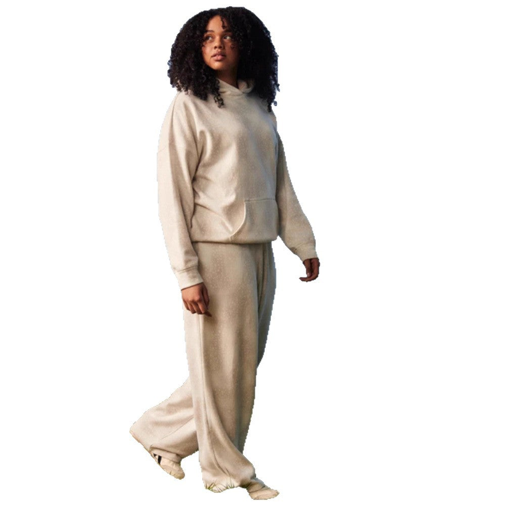 Damen kuscheliges Sweatshirt und Jogginghose Set Drune