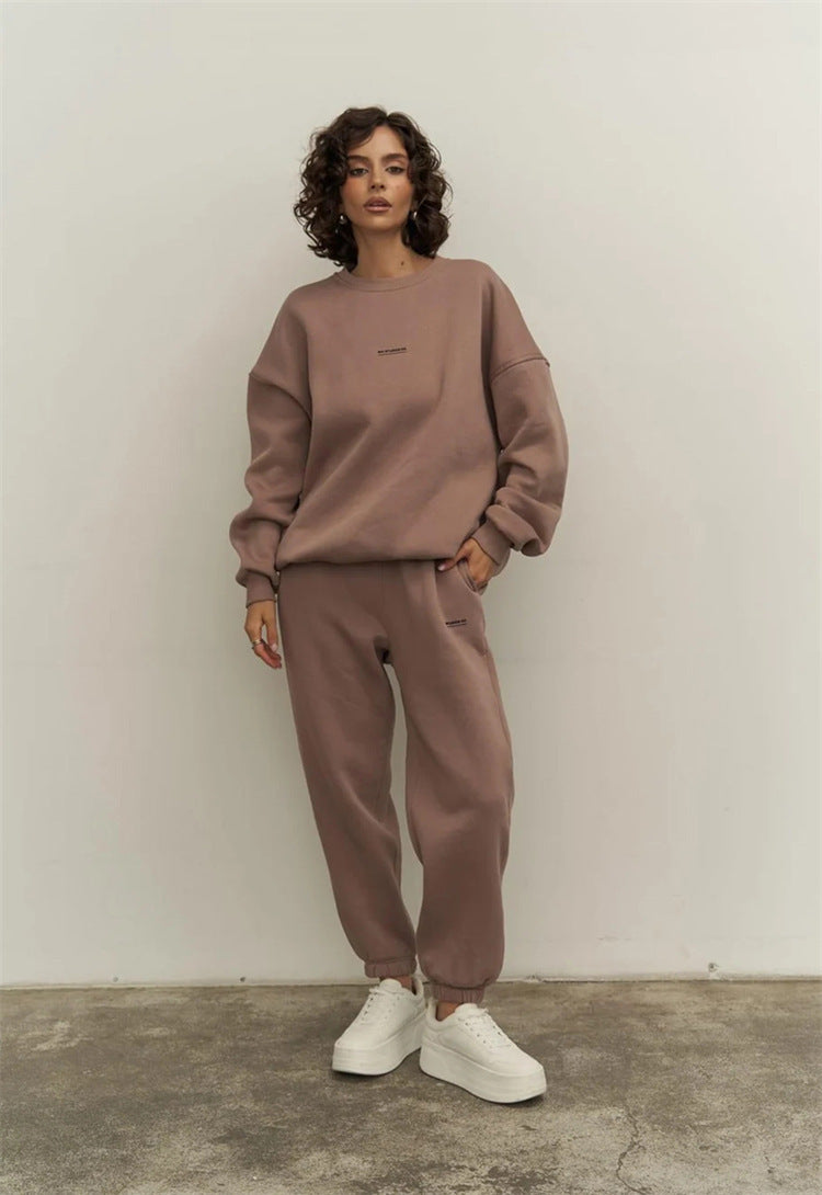 Damen sportliches Sweatset mit lockerem Schnitt Drune