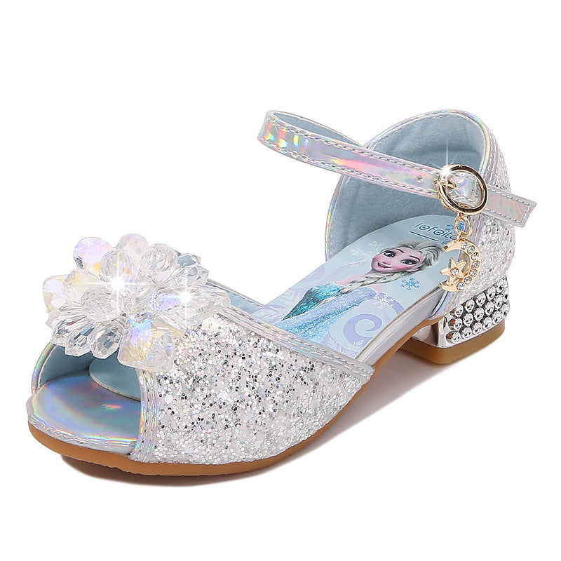 Mädchen Ballerinas mit funkelnden Akzenten und Blumenapplikation Drune