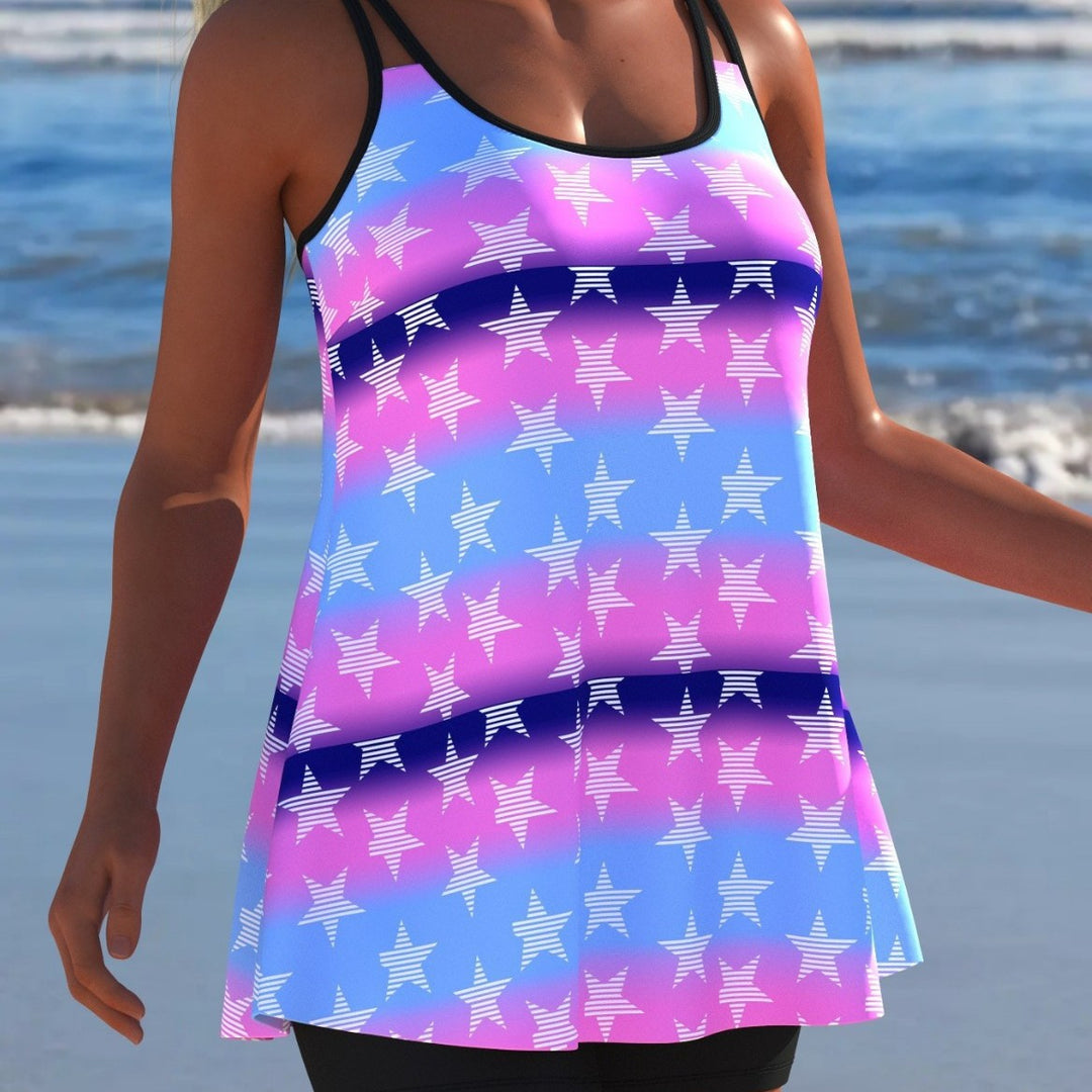 Damen Schwimmanzug mit modischem A-Linien-Schnitt und floralem Design Drune