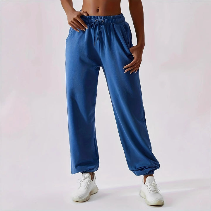Damen lässige Freizeit-Hose mit elastischem Bund Drune