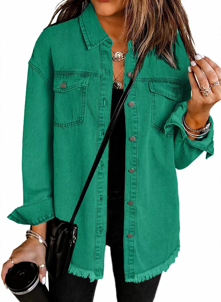Femme Destroyed Denim Westernjacke Drune