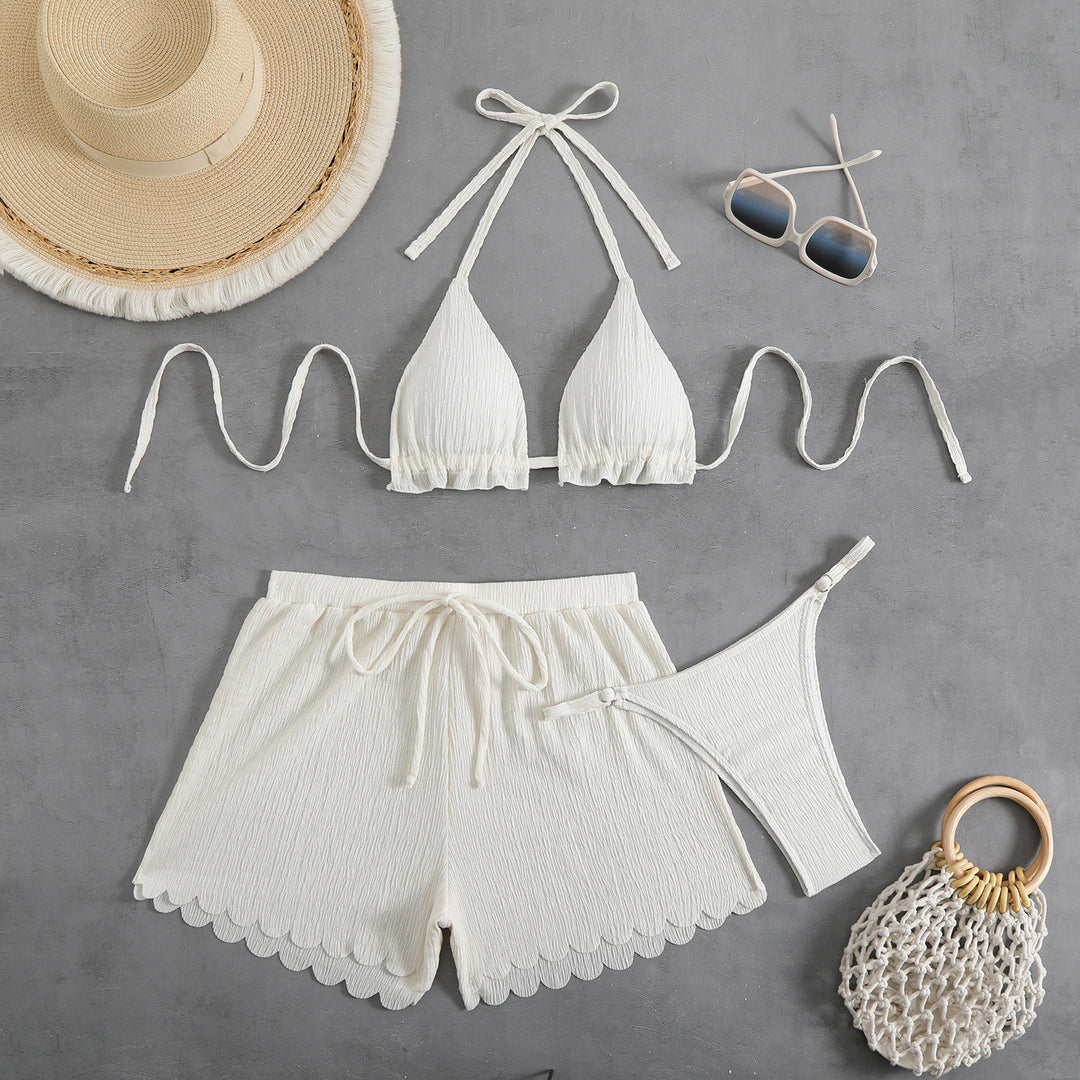 Damen Bikini-Set mit hohem Bund und sanfter Raffung Drune