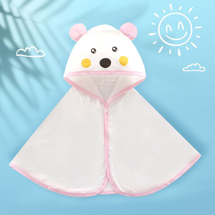 Unisex nan weiches Kapuzenponcho für Babys mit Bärenohren und drapiertem Badeponcho aus Mikrofaser Drune