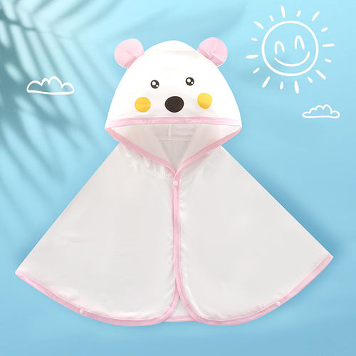Unisex nan weiches Kapuzenponcho für Babys mit Bärenohren und drapiertem Badeponcho aus Mikrofaser Drune