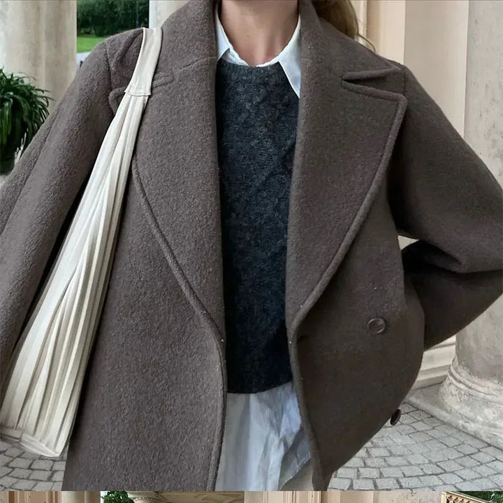 Drune | Damen Oversized Wolljacke Gemütlicher Stil