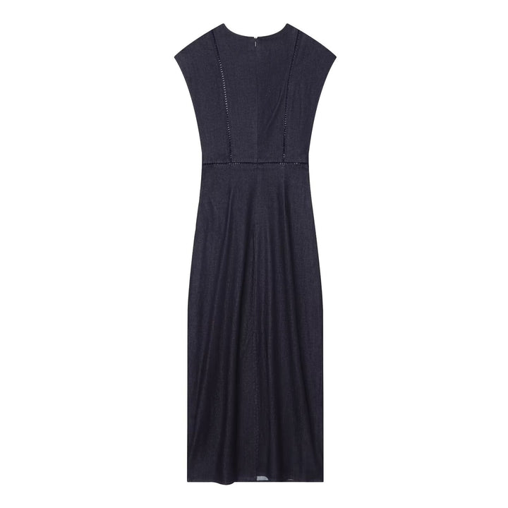Damen Maxikleid mit elegantem V-Ausschnitt und feinem Drapé Drune