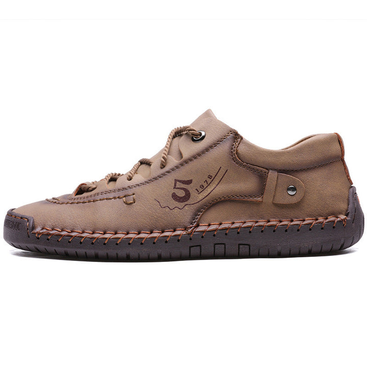Damen bequeme Freizeitschuhe aus hochwertigem Leder mit rutschfester Sohle Drune